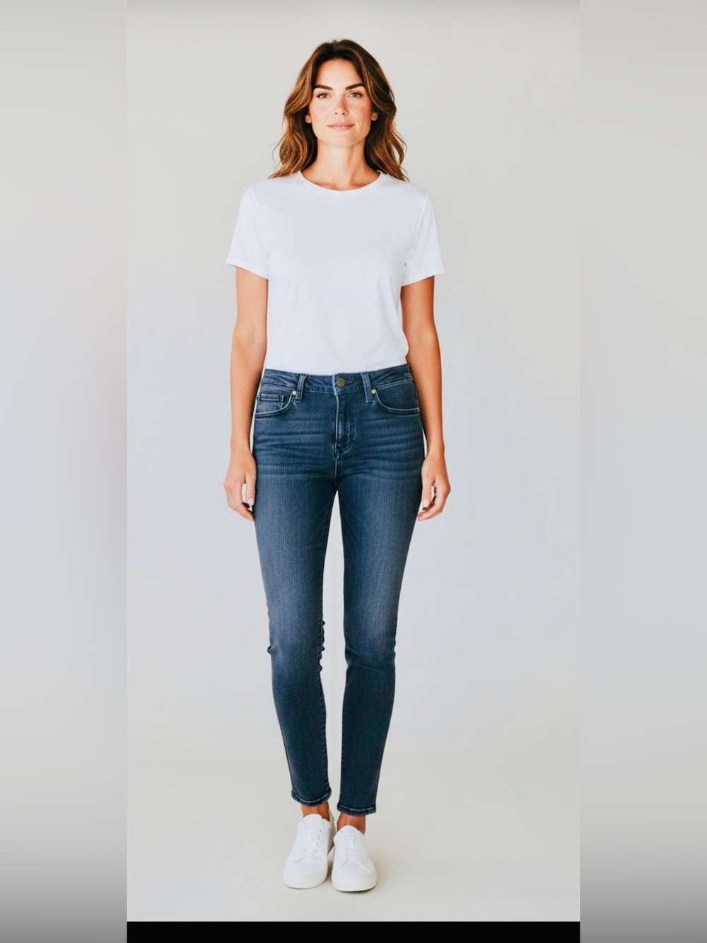 Hudson Barbara Jeans Dark Blue High-Rise Skinny Jeans